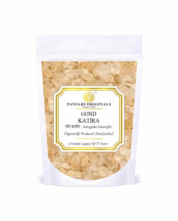 gond katira front Gond Katira | Tragacanth Gum | Astragalus Gummifer | Almond Gum | Badam Pisin