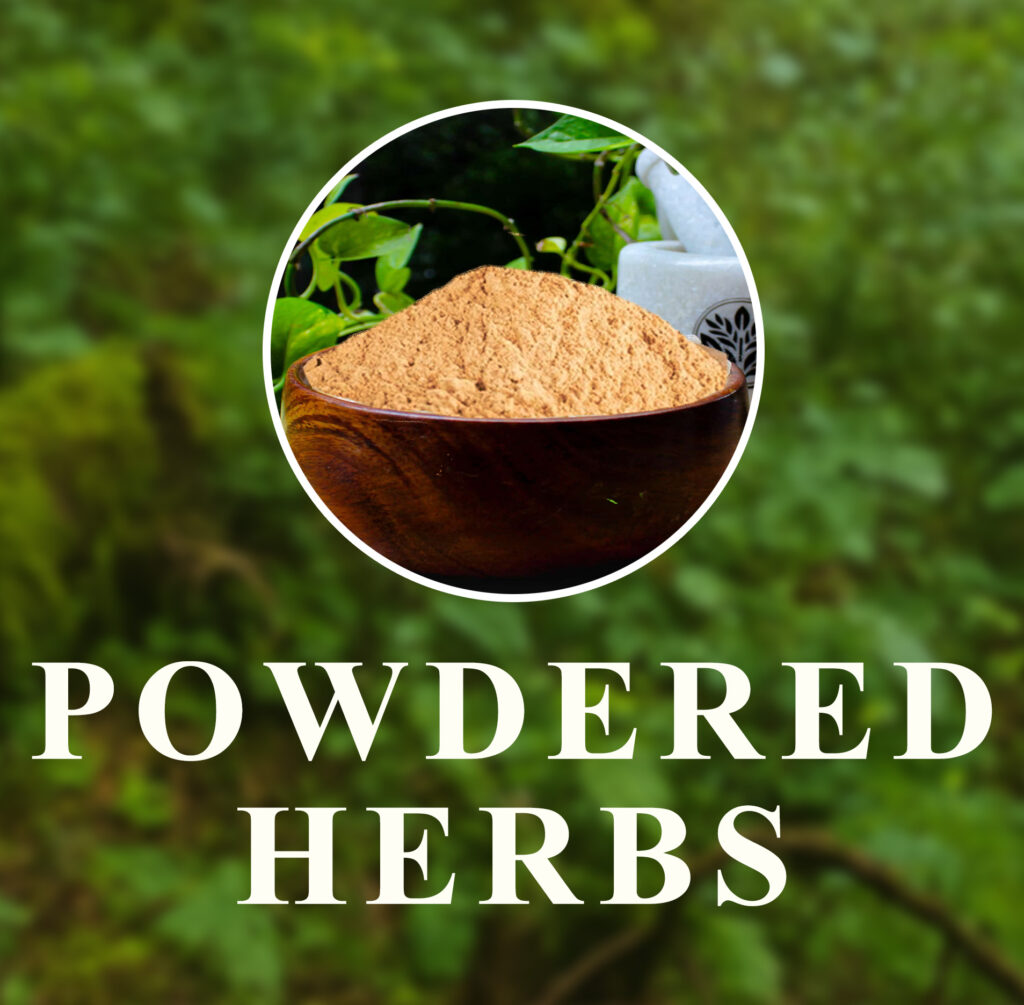 powdered herbs category, ayurvedic herbs